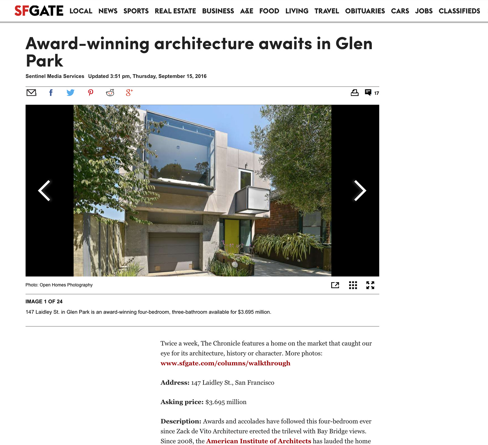 Award-winning architecture awaits in Glen Park